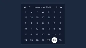 Calendar preview